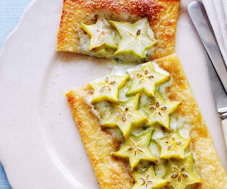 ilustrasi cheese and star fruit tart (foodtolove.co.nz)