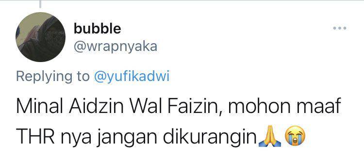 ucapan idulfitri yang lucu (twitter.com/wrapnyaka)