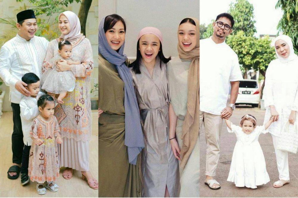 Keluarga Nina Zatulini, Keluarga Naura, dan Keluarga Fitrop (instagram.com/ninazatulini22/ | instagram.com/naura.ayu/ | instagram.com/fitrop/)