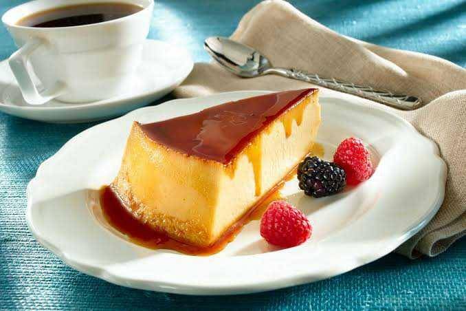 Flan dengan krim keju (goya.com)