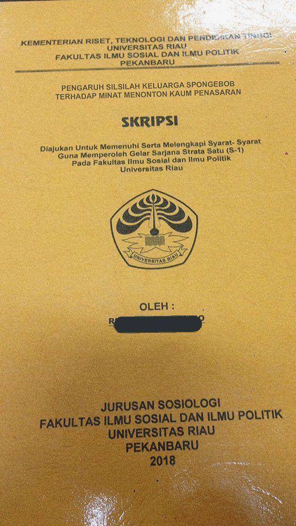 judul skripsi yang out of the box (twitter.com/iqraamilea)