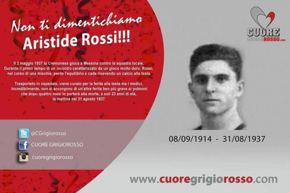 Poster untuk mengenang sosok Aristide Rossi yang meninggal di usia 22 tahun. (minutidirecupero.it)