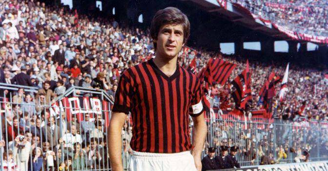 potret Gianni Rivera bersama AC Milan (sempremilan.com)