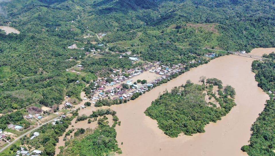 Banjir 11 desa di Kalimantan Utara. (Dok BNPB)