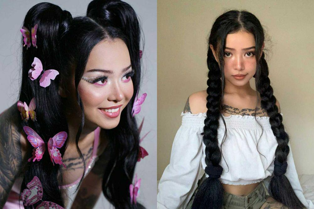 'Build a B*tch' Viral, 9 Potret Bella Poarch dengan Rambut Kuncir Dua