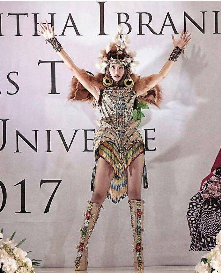 Foto Bunga Jelitha Ibrani di Miss Universe 2017 (instagram.com/bungajelitha66)