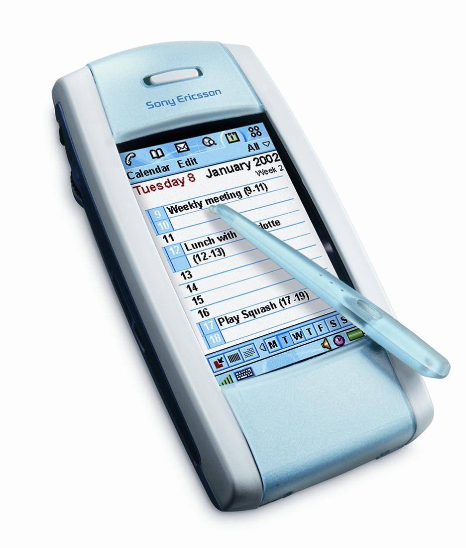 Sony Ericsson P800 memiliki layar sentuh dan stylus (myphonebook.ca)