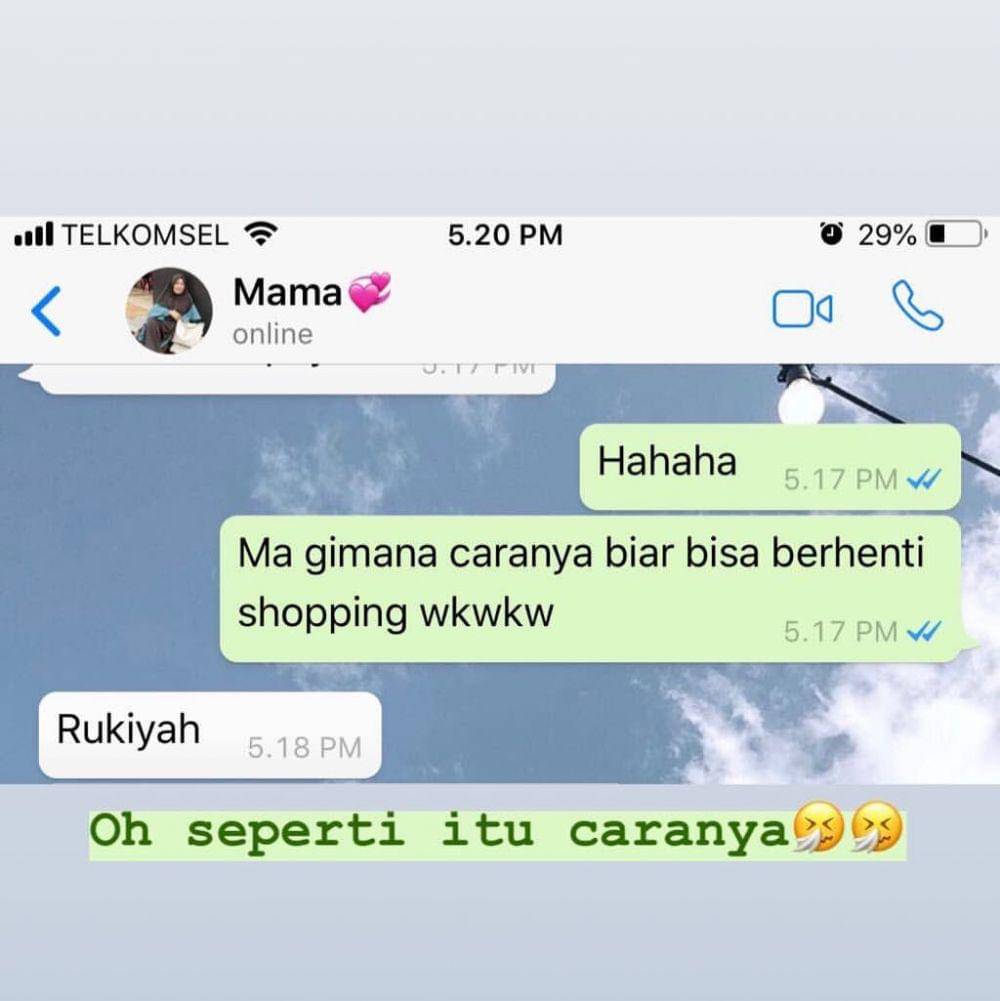 chat lucu orangtua dengan anak (twitter.com/clingyjuly)
