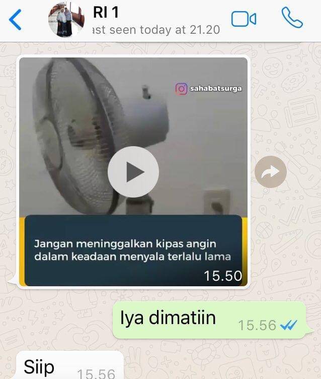chat lucu orangtua dengan anak (twitter.com/apiidan)
