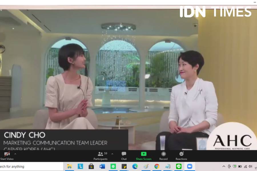 AHC Global Virtual Event "Are you ready to TURN UP YOUR GLOW?", Senin (17/5/2021). IDN Times/Tyas Hanina