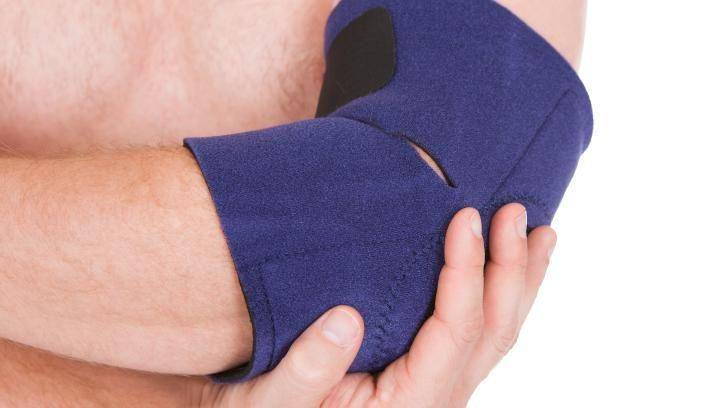 ilustrasi pelindung siku untuk bursitis (healthgrades.com)
