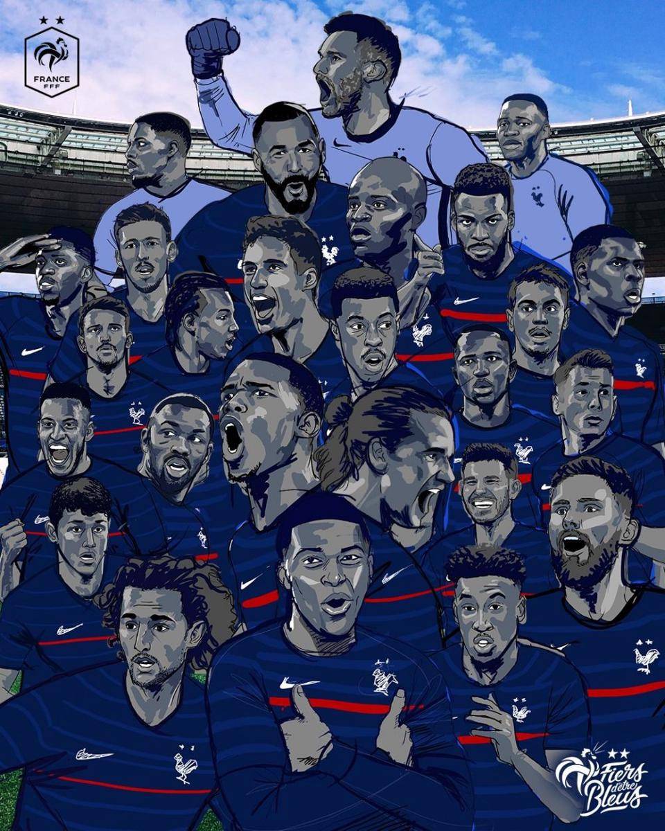 Skuat Prancis untuk Euro 2020 (Twitter.com/@equipedefrance)