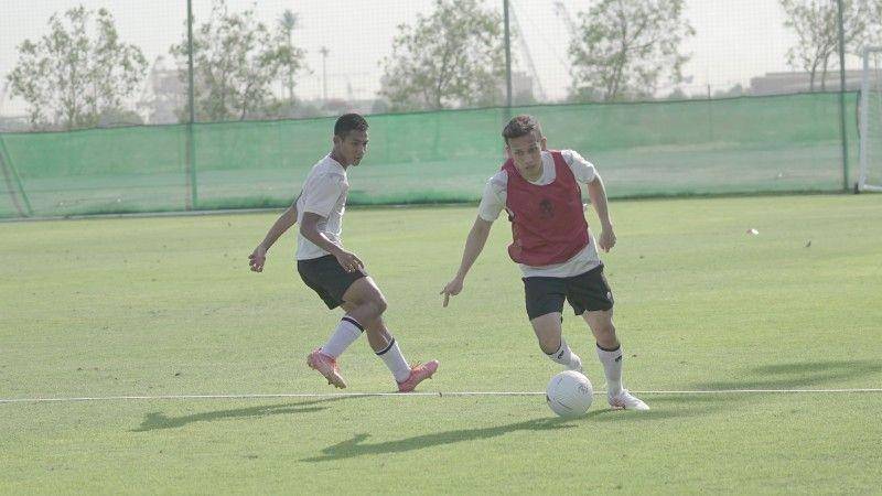 Pemain Timnas Indonesia, Egy Maulana Vikri (rompi merah) / Dokumentasi PSSI