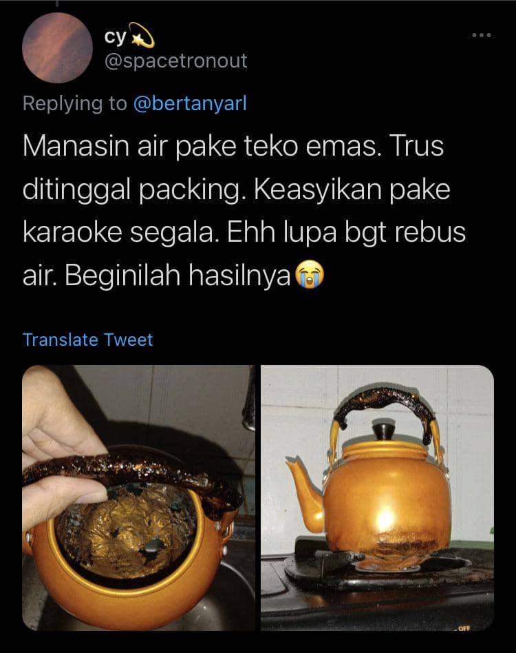 teko emas meleleh (twitter.com/spacetronout)