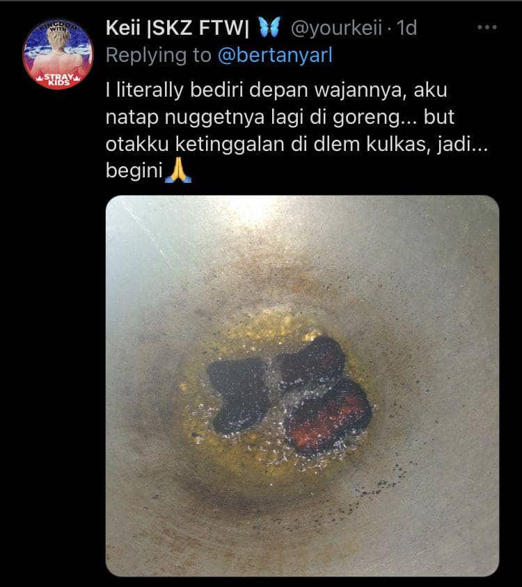 nugget digoreng gosong (twitter.com/yourkeii)