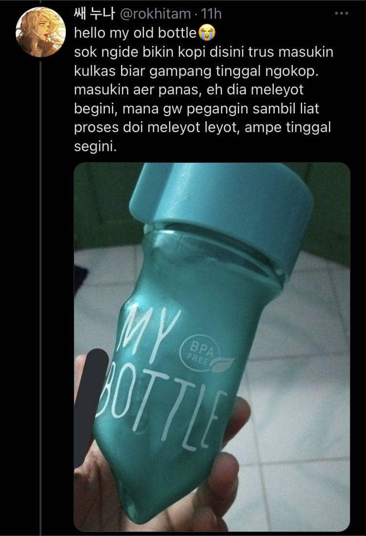 botol minum meleyot (twitter.com/rokhitam)