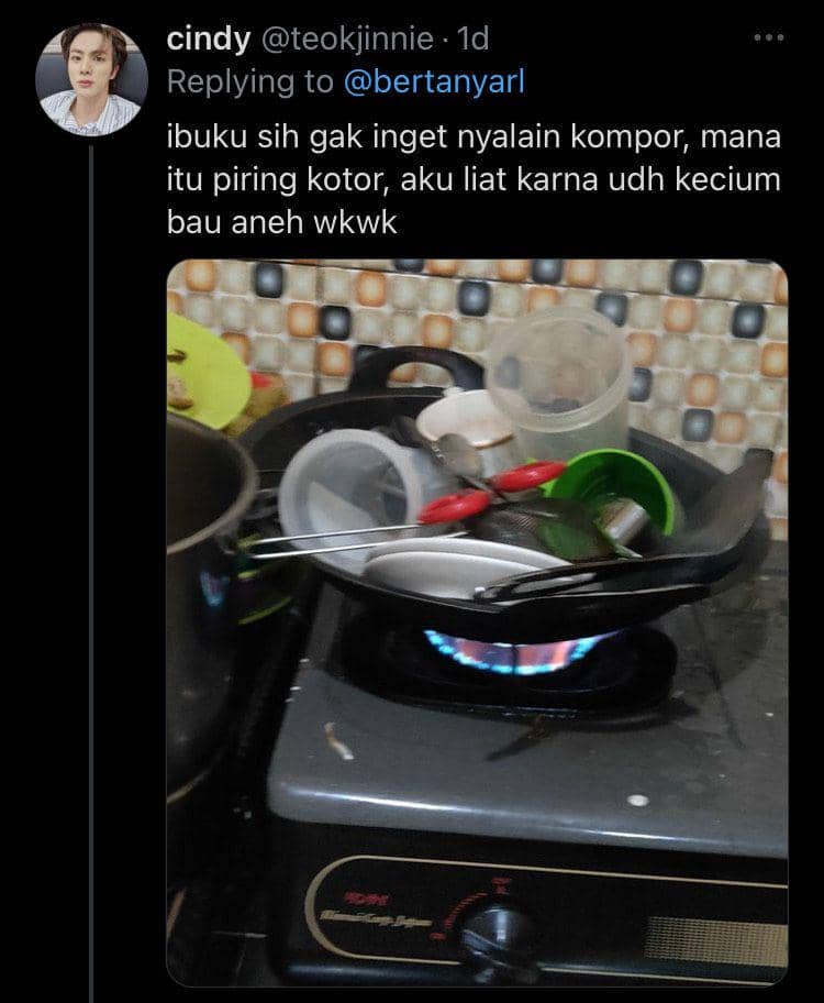 kompor masak peralatan dapur (twitter.com/teokjinnie)