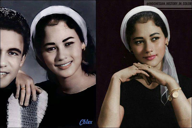 Potret Suzzanna semasa muda (instagram.com/suzzannaofficial I instagram.com/indonesian_history_in_color)