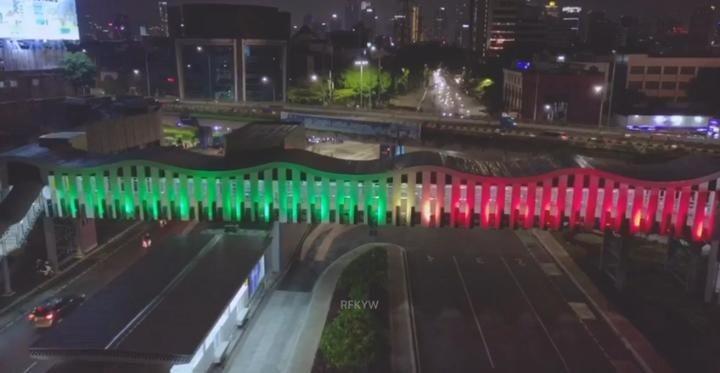 Anies Pasang Lampu Bendera Palestina di 8 JPO hingga Susun Semanggi