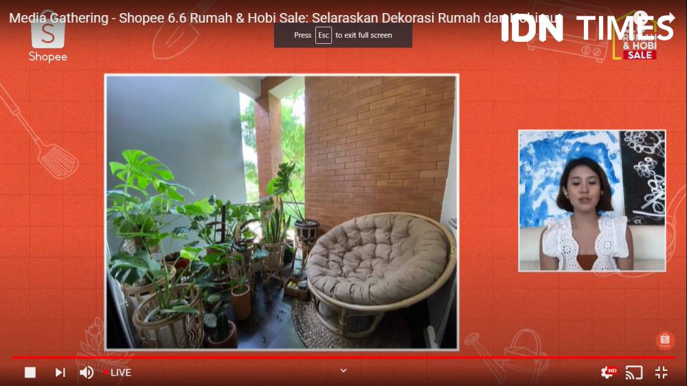 Media Gathering - Shopee 6.6 Rumah & Hobi Sale: Selaraskan Dekorasi Rumah dan Hobimu, Kamis (20/5/2021). IDN Times/Tyas Hanina