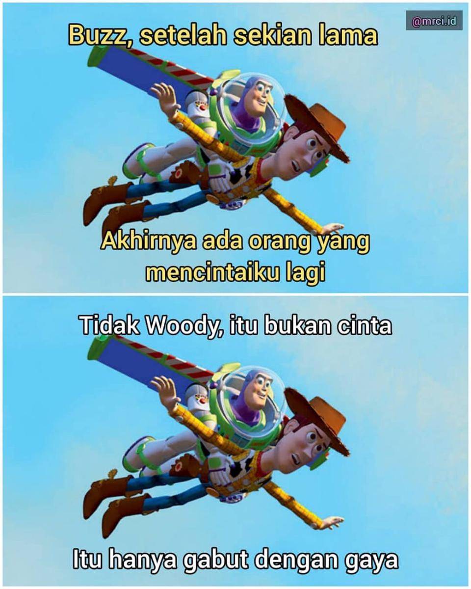 meme Woody dan Buzz (instagram.com/mrci.id)