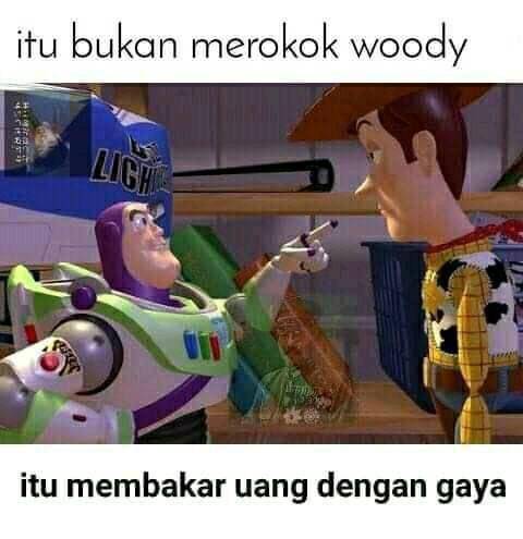 meme Woody dan Buzz (facebook.com/Tedii R)