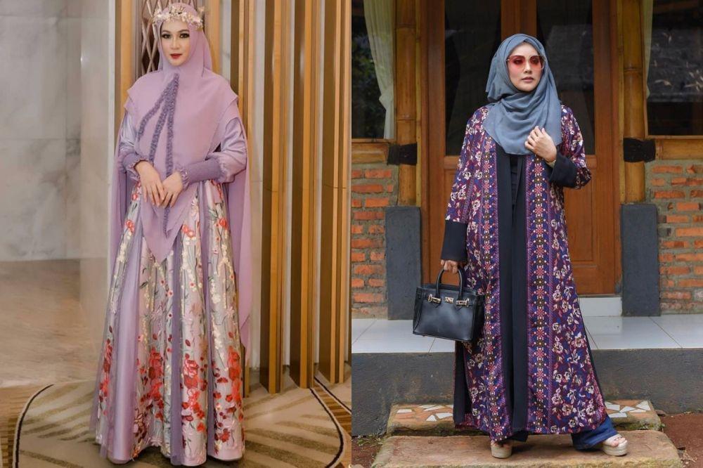 9 Adu Gaya Dina Lorenza Vs Elma Theana, Style Hijab Simpel nan Anggun!