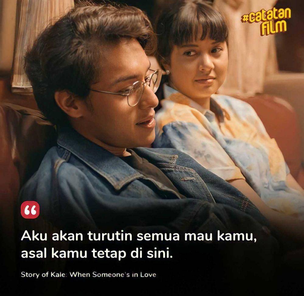 Dinda (Aurélie Moeremans) dan Kale (Ardhito Pramono). instagram/catatanfilm