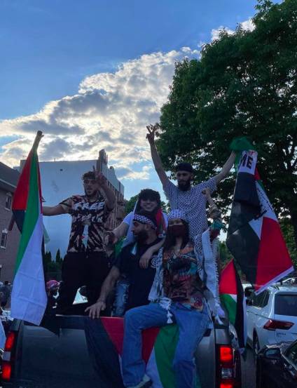 Aksi Bella Hadid di demo bela Palestina (instagram.com/bellahadid)