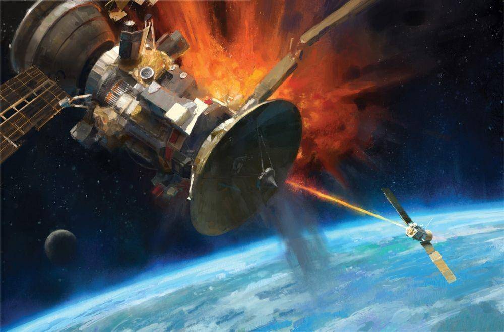 ilustrasi perang satelit (scientificamerican.com)
