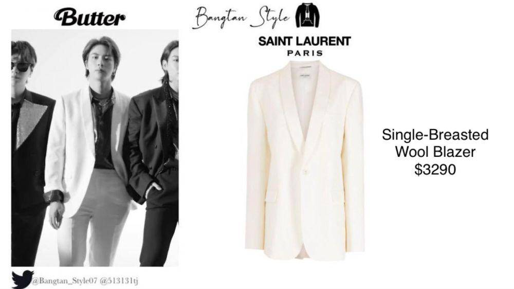 harga outfit Jin BTS di MV single 'Butter' (twitter.com/Bangtan_Style07)