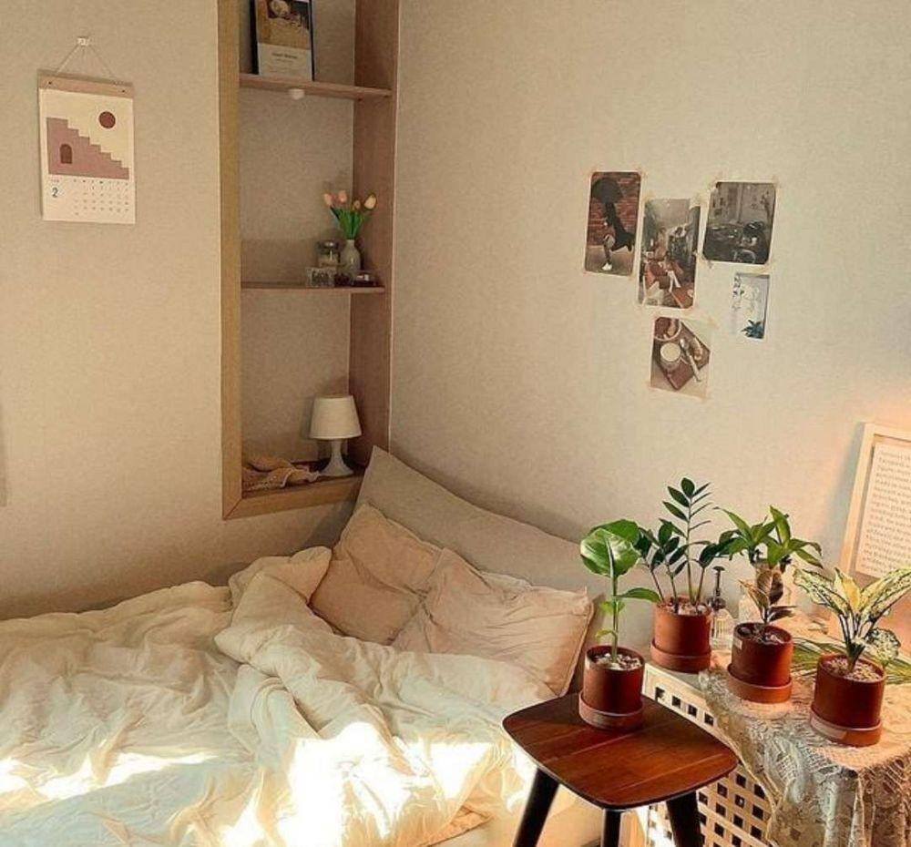 kamar ala korea tema ivory (instagram.com/ggumigi)