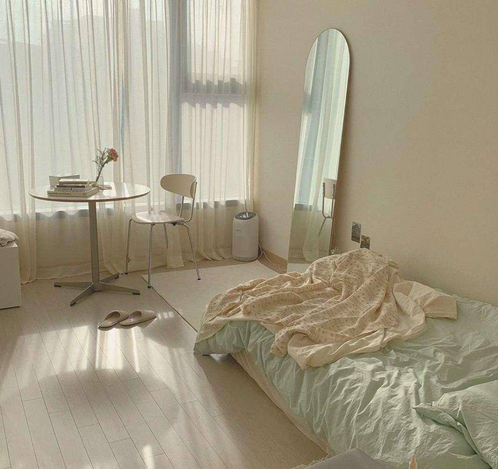 kamar ala korea tema ivory (instagram.com/ggulhouse)