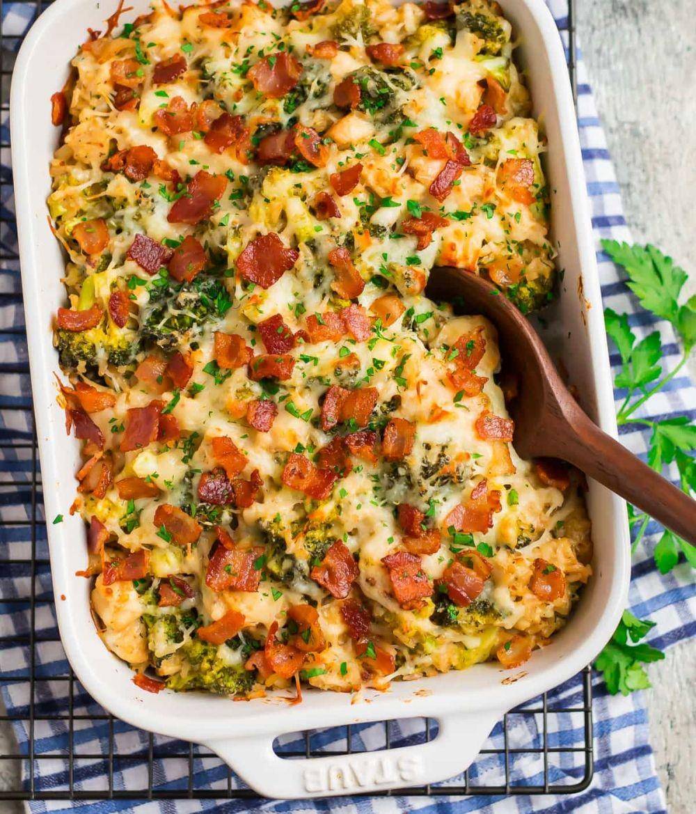 chicken bacon ranch casserole (wellplated.com)