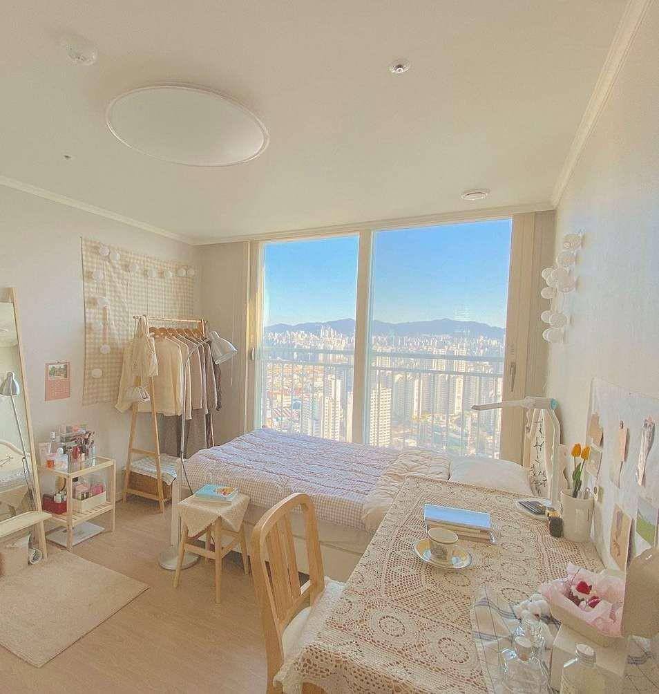 kamar ala korea tema ivory (instagram.com/todayhouse)