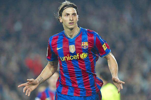 Zlatan Ibrahimovic ketika masih membela Barcelona. (dailystar.co.uk)