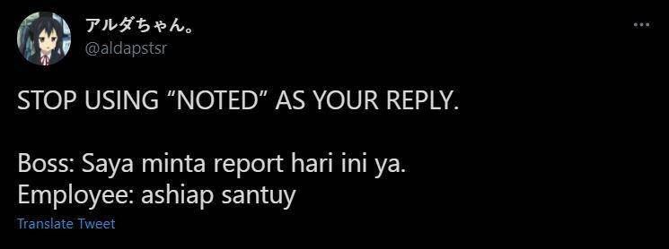 ide pengganti noted (twitter.com/aldapstsr)