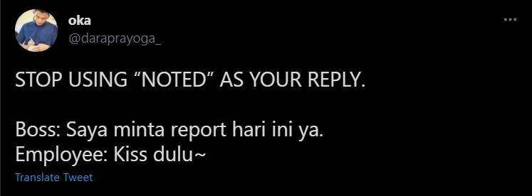 ide pengganti noted (twitter.com/daraprayoga_)