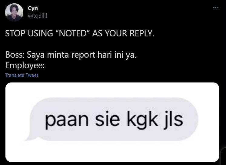 ide pengganti noted (twitter.com/tq3ill)