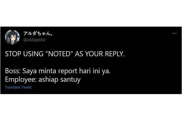 ide pengganti noted (twitter.com/aldapstsr)