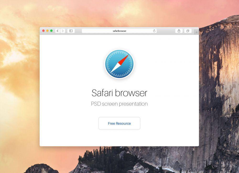 Safari browser (goodmockups.com)