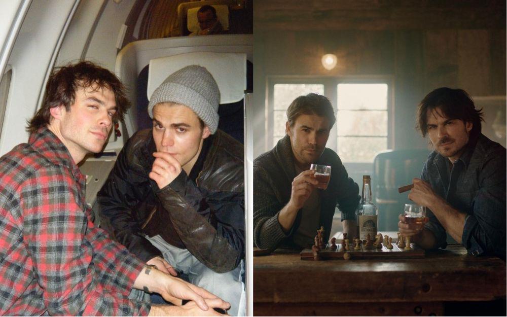 10 Potret Bromance Paul Weasley dan Ian Somerhalder Kompak bak Saudara