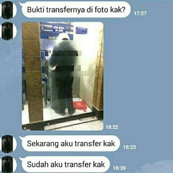 chat bukti transfer (twitter.com/txtdarionlshop)