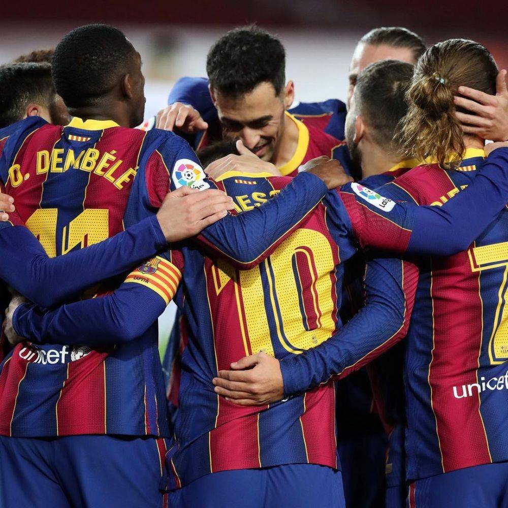 Lionel Messi dan tim Barcelona (Instagram.com/leomessi)