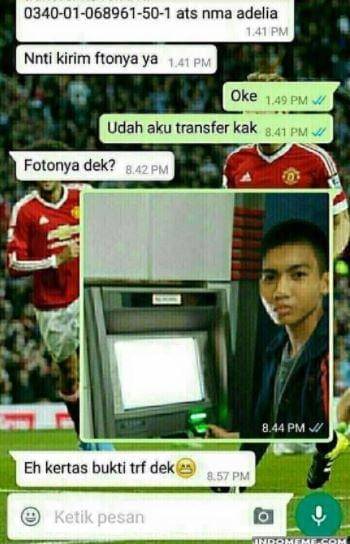 chat bukti transfer (twitter.com/indomemecom)