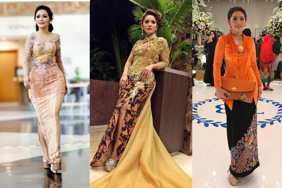 11 Inspirasi Kebaya ala Kristina Dangdut, Elegan bak Ratu Sejagat!