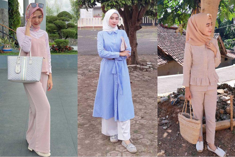 10 Ide OOTD Hijab Warna Pastel ala Novia Giana, Simple dan Anti Norak