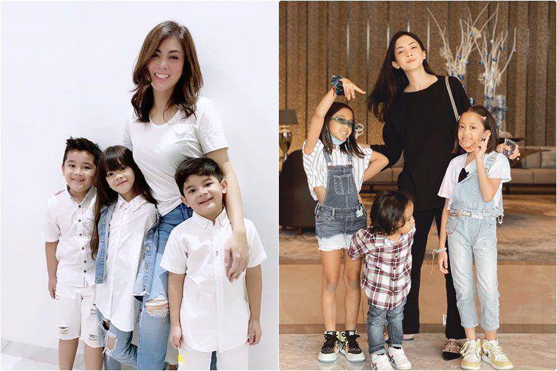 Dhena Devanka dan Ririn Dwi Ariyanti dengan tiga anaknya (instagram.com/dhenafrizzy I instagram.com/ririndwiariyanti)