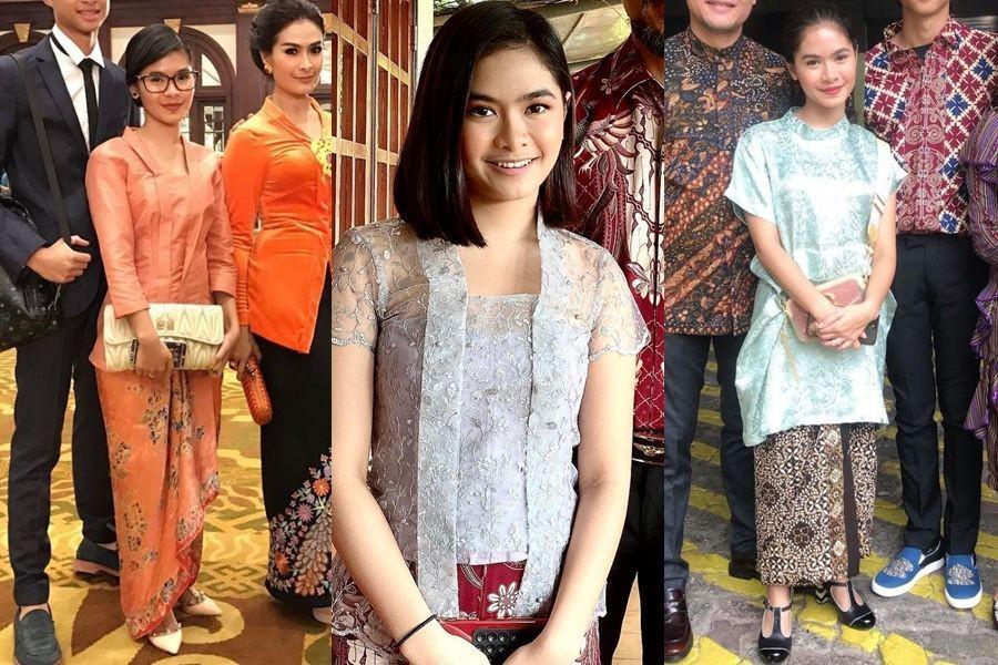 6 Inspirasi Kebaya Salshadilla Indradjaja, Putri Iis Dahlia yang Modis