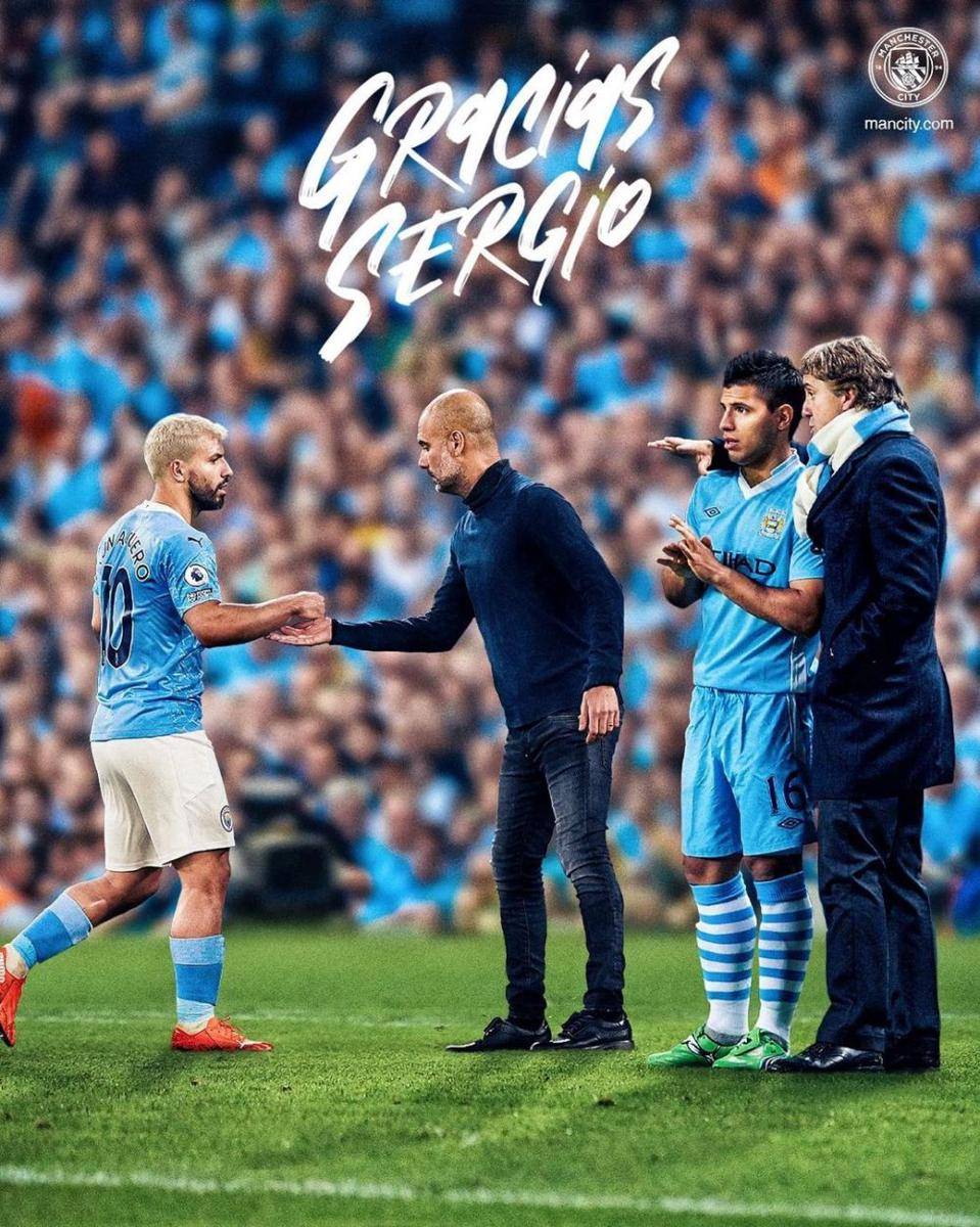 Poster penghormatan dari Manchester City kepada Sergio Aguero. (instagram.com/mancity)